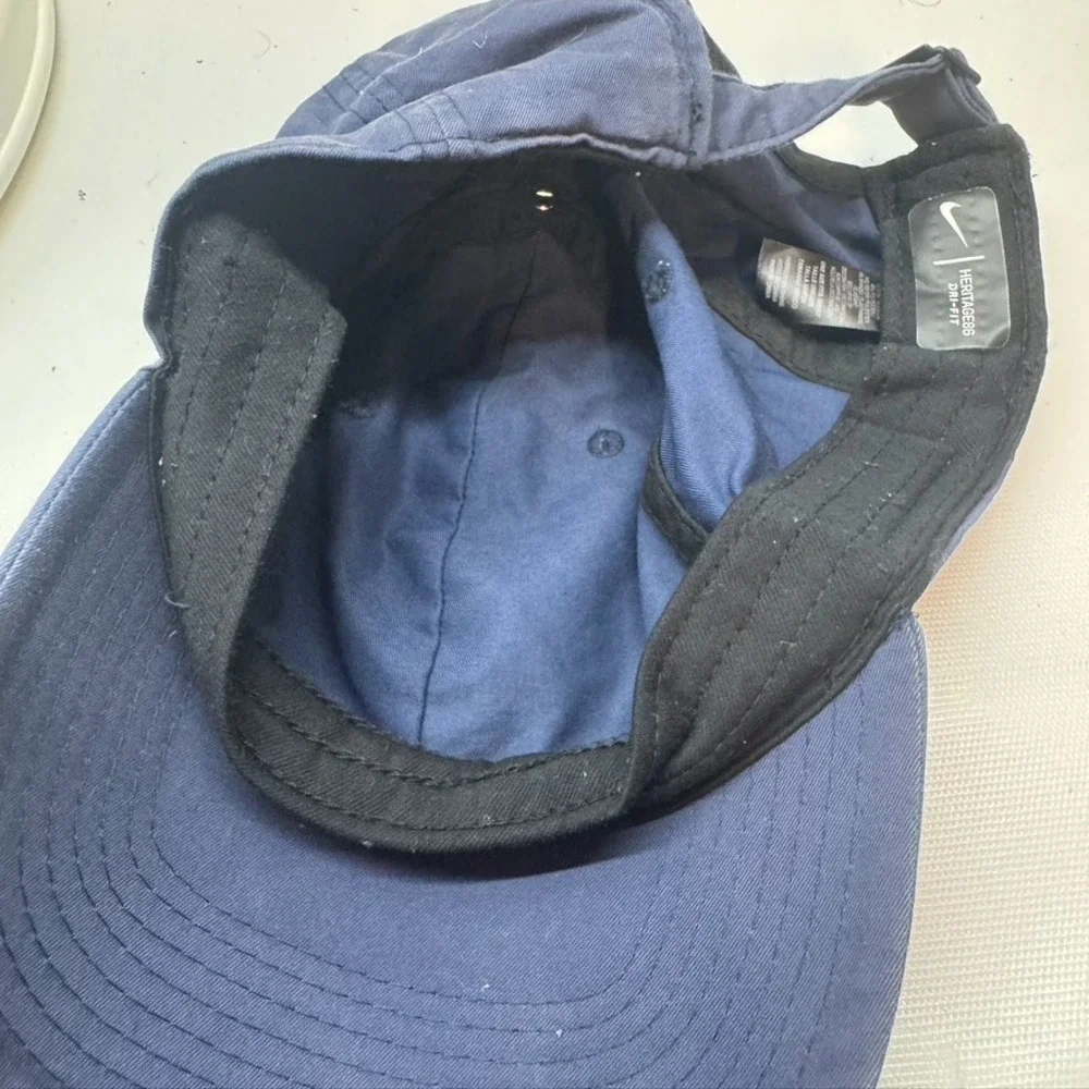 Nike Golf Hat Cap Strap‎ Back Blue Cotton Blend Dell World Golf Championship Adj